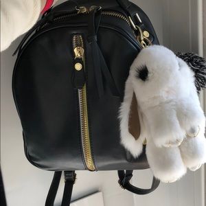 Bunny charm 100% real fur